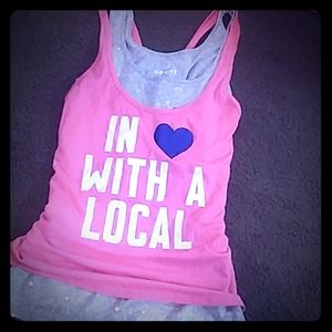 Under tank is silver sequin / top is cotton